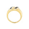 Bague Bague jonc en or jaune et or blanc 18 ct avec saphirs 58 Facettes 37051