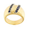 Bague Bague jonc en or jaune et or blanc 18 ct avec saphirs 58 Facettes 37051