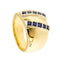 Bague Bague jonc en or jaune et or blanc 18 ct avec saphirs 58 Facettes 37051