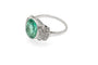 Bague 58 Bague en platine, émeraude de Colombie et diamants 58 Facettes 13592