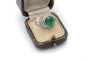 Bague 58 Bague en platine, émeraude de Colombie et diamants 58 Facettes 13592