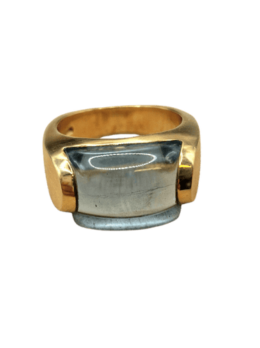 Bvlgari Tronchetto - Bague en or jaune 18 ct et topaze bleue