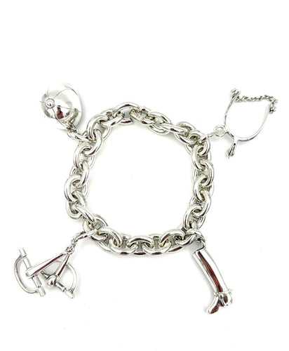 Bracelet Gaétan de Percin - Bracelet breloques vintage en argent 58 Facettes DEPER BRA 1055