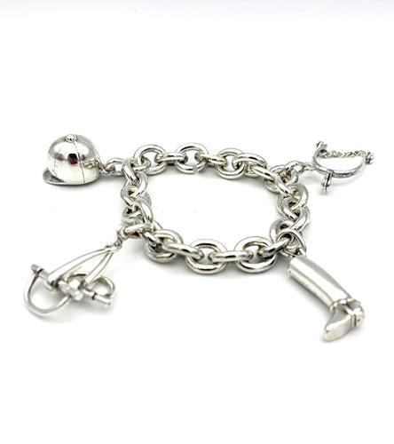 Bracelet Gaétan de Percin - Bracelet breloques vintage en argent 58 Facettes DEPER BRA 1055