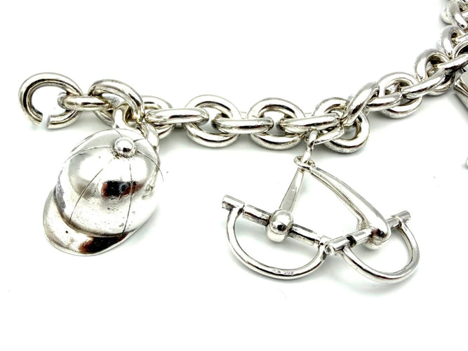 Bracelet Gaétan de Percin - Bracelet breloques vintage en argent 58 Facettes DEPER BRA 1055