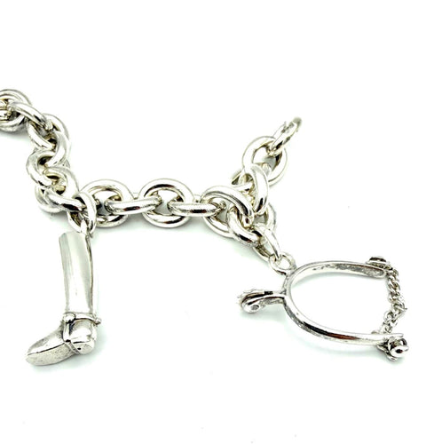Bracelet Gaétan de Percin - Bracelet breloques vintage en argent 58 Facettes DEPER BRA 1055