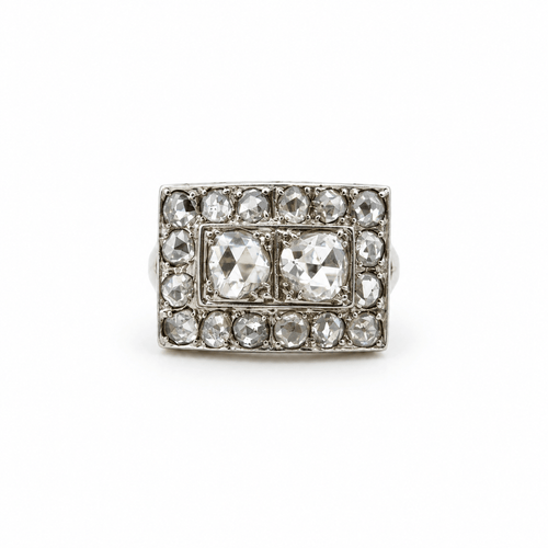Bague 48.5 Bague Tank en or blanc et diamants 58 Facettes 1.0001673/1
