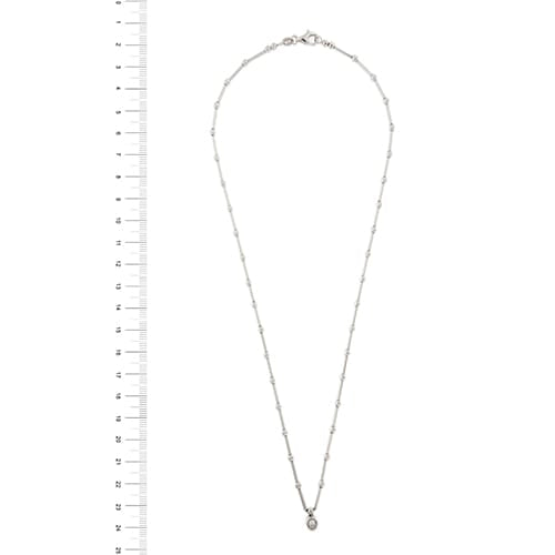 Collier Collier point de lumière avec diamant 0,10 ct en or blanc 18 carats 58 Facettes 36152