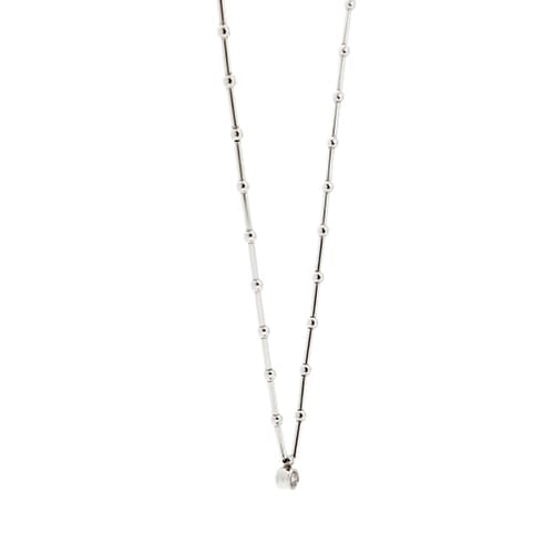 Collier Collier point de lumière avec diamant 0,10 ct en or blanc 18 carats 58 Facettes 36152