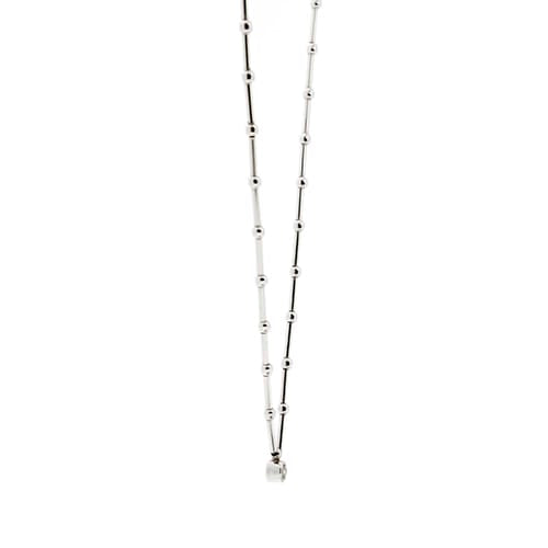 Collier Collier point de lumière avec diamant 0,10 ct en or blanc 18 carats 58 Facettes 36152