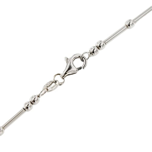 Collier Collier point de lumière avec diamant 0,10 ct en or blanc 18 carats 58 Facettes 36152