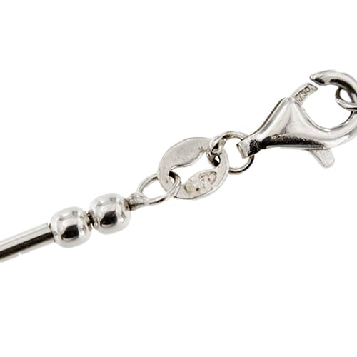 Collier Collier point de lumière avec diamant 0,10 ct en or blanc 18 carats 58 Facettes 36152