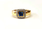 Bague 54 Bague jonc en or jaune, saphirs et diamants 58 Facettes DV-E.500