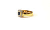 Bague 54 Bague jonc en or jaune, saphirs et diamants 58 Facettes DV-E.500
