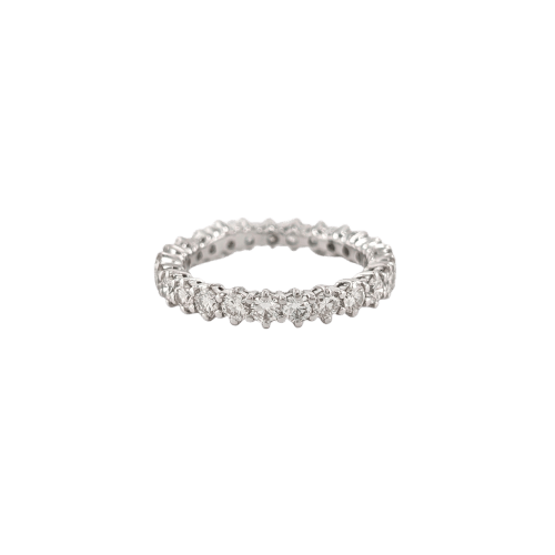 Alliance tour complet en or blanc 18 carats et diamants
