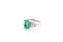 Bague 52 Bague en platine avec émeraude de Colombie 1,88 ct et diamants 58 Facettes 27080-27032b