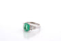Bague 52 Bague en platine avec émeraude de Colombie 1,88 ct et diamants 58 Facettes 27080-27032b