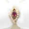 Bague 52 Bague en or rose avec rubis et diamants 58 Facettes 23641