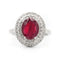 Bague 53 Bague en or 18 kt, rubis ovale et diamants 58 Facettes 23632
