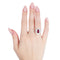 Bague 53 Bague en or 18 kt, rubis ovale et diamants 58 Facettes 23632