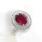 Bague 53 Bague en or 18 kt, rubis ovale et diamants 58 Facettes 23632