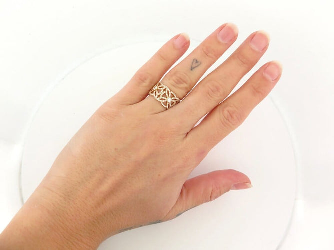 Bague 53 Piaget Extremely Dentelle - Bague en or rose 18k diamants 58 Facettes 276987