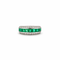 Bague 52 Bague bandeau en or blanc, émeraudes et diamants 58 Facettes 1.0001688/1
