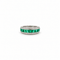 Bague 52 Bague bandeau en or blanc, émeraudes et diamants 58 Facettes 1.0001688/1