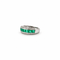 Bague 52 Bague bandeau en or blanc, émeraudes et diamants 58 Facettes 1.0001688/1