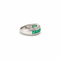 Bague 52 Bague bandeau en or blanc, émeraudes et diamants 58 Facettes 1.0001688/1