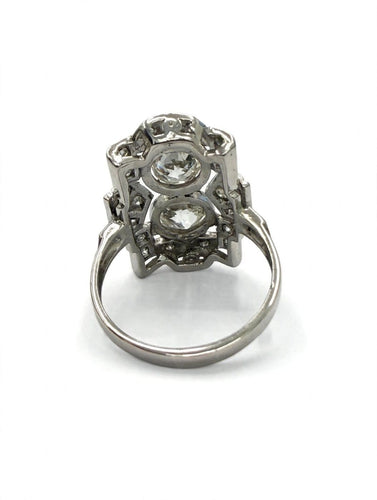 Bague 53 Bague en platine à diamants taille ancienne 58 Facettes 578/26 C