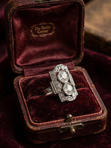Bague 53 Bague en platine à diamants taille ancienne 58 Facettes 578/26 C
