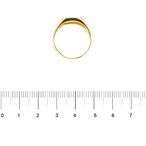 Bague Bague homme - Chevalière en or jaune 18 ct avec diamant 0,08 ct 58 Facettes 35928
