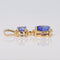 Pendentif Violet Cascade - Pendentif en or jaune 14 ct, tanzanites et diamants 58 Facettes P008