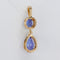 Pendentif Violet Cascade - Pendentif en or jaune 14 ct, tanzanites et diamants 58 Facettes P008