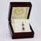 Pendentif Violet Cascade - Pendentif en or jaune 14 ct, tanzanites et diamants 58 Facettes P008