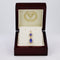 Pendentif Violet Cascade - Pendentif en or jaune 14 ct, tanzanites et diamants 58 Facettes P008
