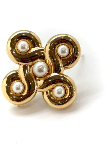 Broche Chanel - Broche en or 18k et perles 58 Facettes M9568