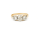 Bague 50.5 Bague ancienne trilogie en or jaune, platine et diamants 58 Facettes 33849