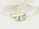 Bague 50.5 Bague ancienne trilogie en or jaune, platine et diamants 58 Facettes 33849