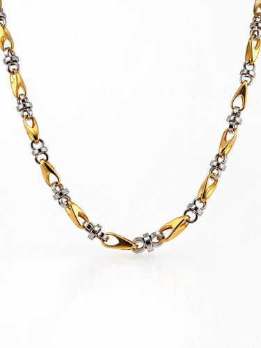 Collier Chaîne en or 18 carats bicolore 58 Facettes Camp