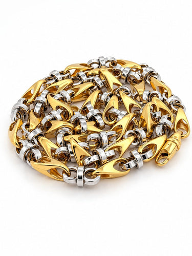 Collier Chaîne en or 18 carats bicolore 58 Facettes Camp