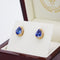 Boucles d'oreilles Boucles d'oreilles en or jaune 18 kt, tanzanites et diamants 58 Facettes E0055
