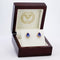Boucles d'oreilles Boucles d'oreilles en or jaune 18 kt, tanzanites et diamants 58 Facettes E0055