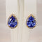 Boucles d'oreilles Boucles d'oreilles en or jaune 18 kt, tanzanites et diamants 58 Facettes E0055