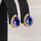 Boucles d'oreilles Boucles d'oreilles en or jaune 18 kt, tanzanites et diamants 58 Facettes E0055