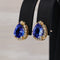 Boucles d'oreilles Boucles d'oreilles en or jaune 18 kt, tanzanites et diamants 58 Facettes E0055