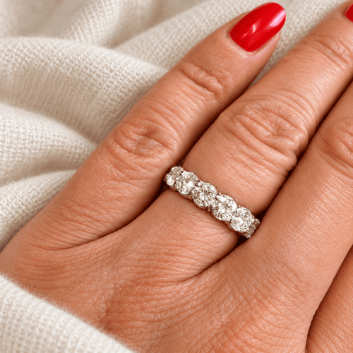 Bague 54 Alliance en or blanc 18 carats et diamants 58 Facettes 1.0001721/1