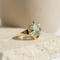 Bague 52 Bague vintage en or jaune 14k et cristal de roche 58 Facettes HJ062679