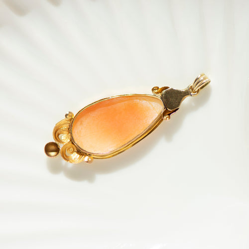 Pendentif Pendentif ancien en or jaune 14k avec gemme 58 Facettes HJ062677